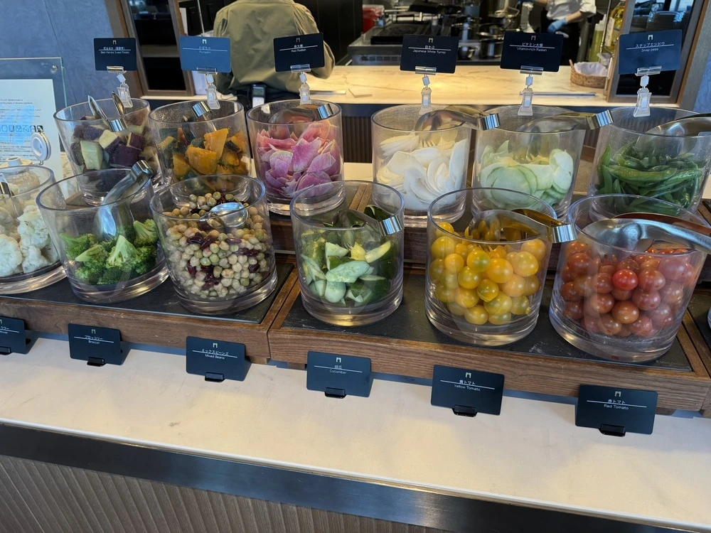 ザ・ゲートホテル横浜朝食ビュッフェのサラダと野菜