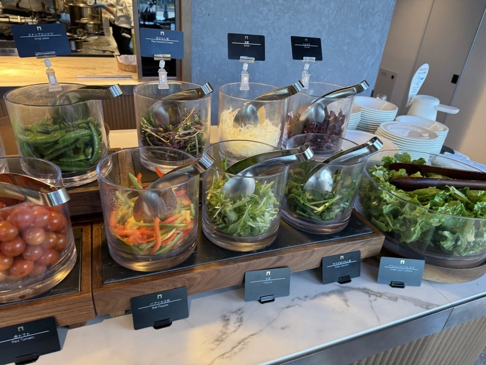ザ・ゲートホテル横浜朝食ビュッフェのサラダコーナー