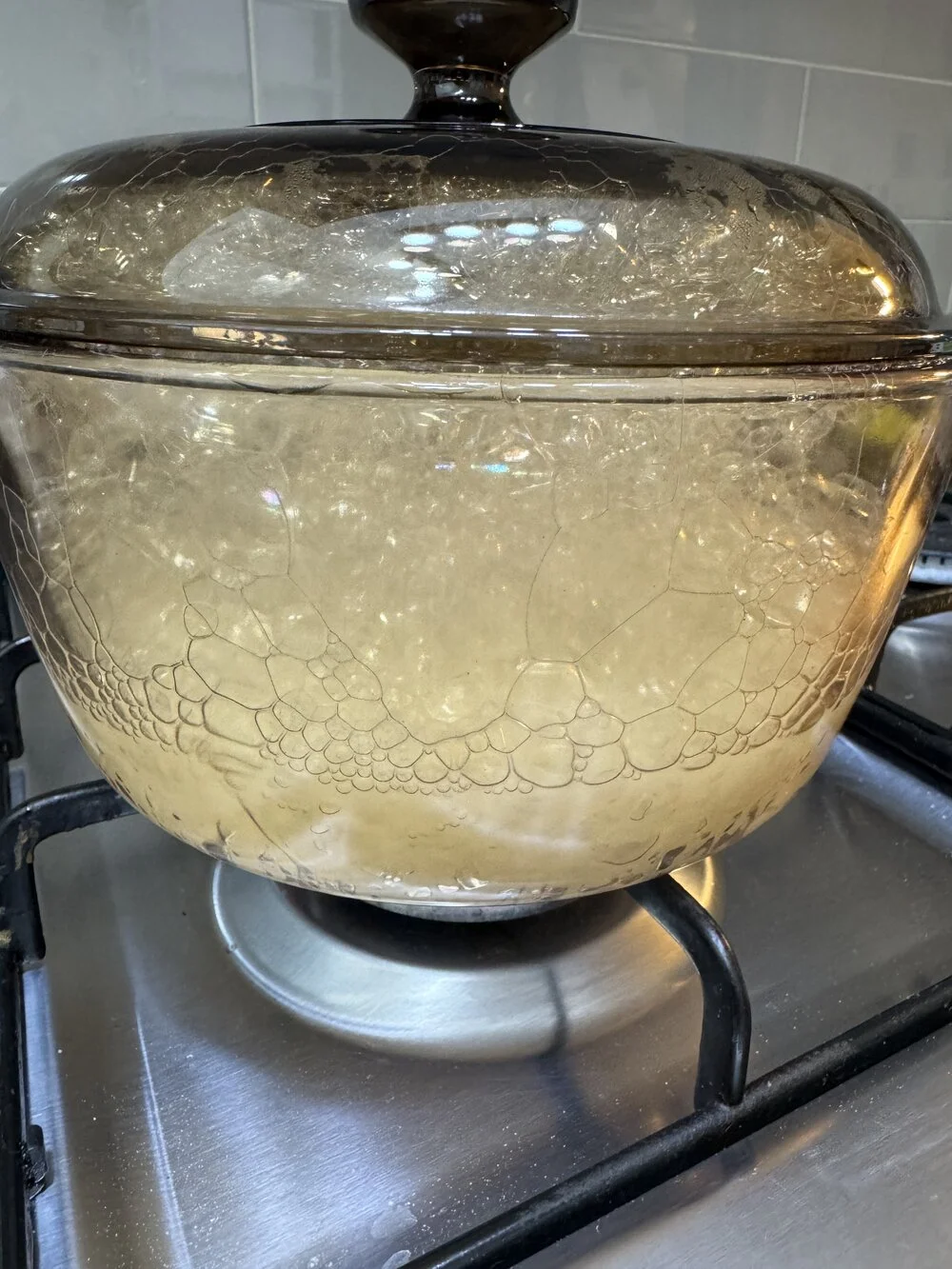 봄동 육회 비빔밥용 냄비밥 짓는 사진