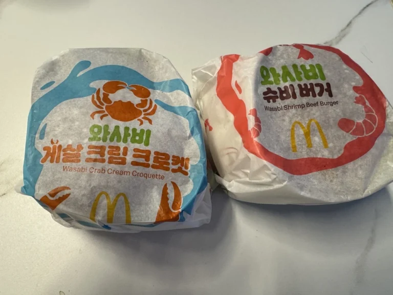 맥도날드 와사비 게살 크림 크로켓 버거와 와사비 슈비버거 신메뉴 후기