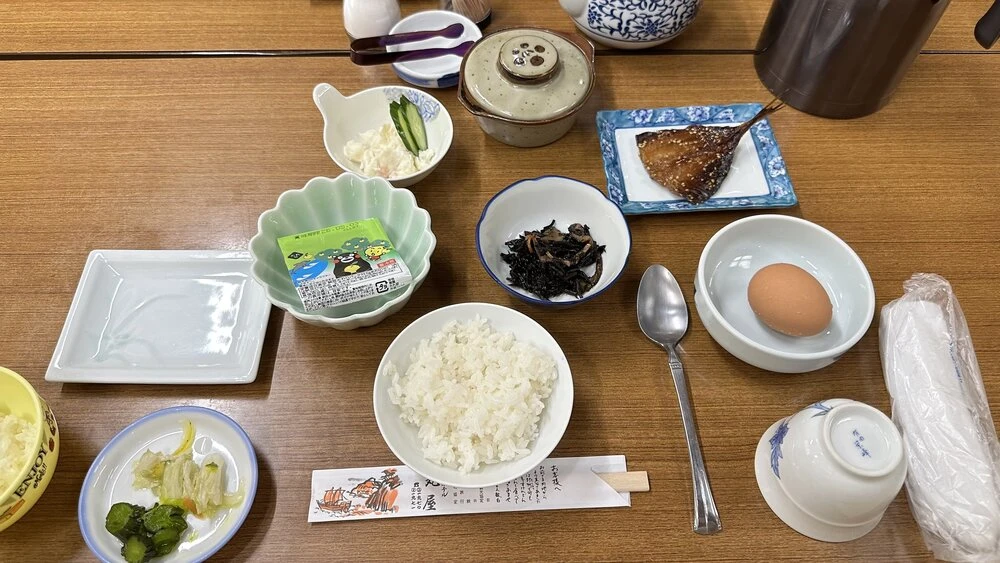 대마도 마루야 호텔 일본 가정식 조식